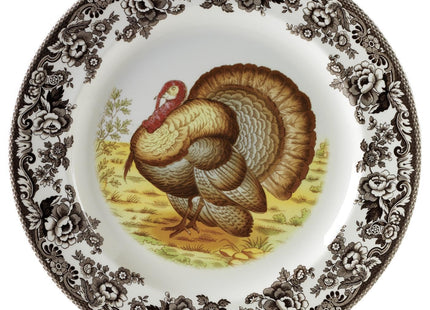 Spode – Woodland – Turkey Dinner Plate - Brown/White