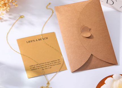 Baydurcan Sea Turtle Necklace Sea Turtle Pendant Chain Necklace with Message Card Gift Card