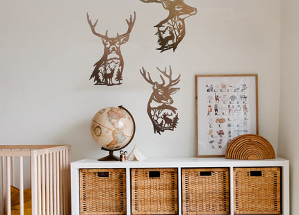 Deer Metal Wall Art Deer Silhouette Wall Decor Rustic Forest Hunting Sign