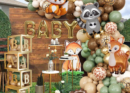Amandir 137pcs Woodland Animals Baby Shower Decoration Boxes