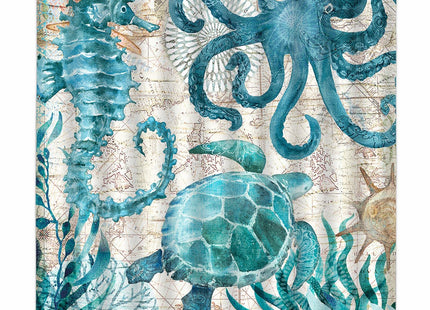 Prohalo Nautical Sea Animal Shower Curtain mat