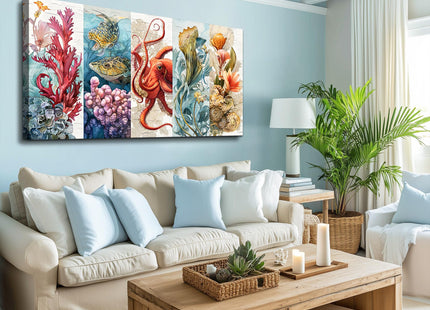 Ocean Art Wall Decor for Bedroom Octopus Wall Art Abstract Pictures 20X40