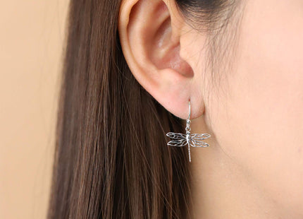 Boma Jewelry Sterling Silver Dragonfly Dangle Earrings