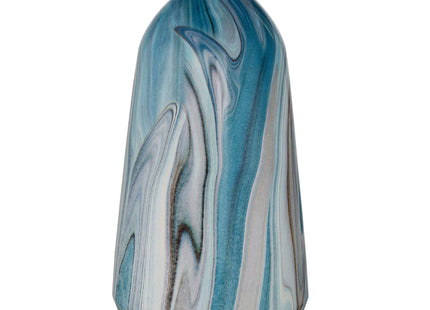 Carlton 28" Tall Table Lamps Set of 2 Swirling Blue Faux Marble Coastal