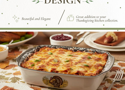 Spode – Woodland – Spode Woodland Handled Lasagna Dish - Brown/White
