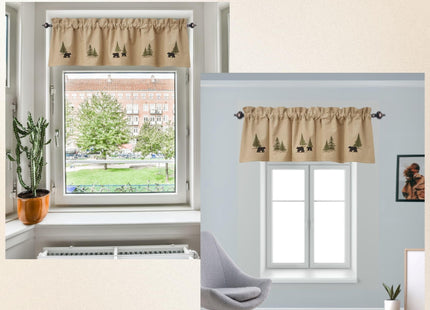 Park Designs Black Bear Lined Valance 60" x 14"