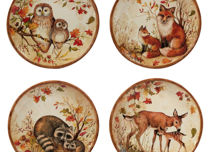Certified International Pine Forest 10.5'' Dinner Plates, Large, Multicolor, Set of 4