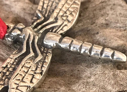 Pewter Dragonfly Fairy Christmas Ornament and Holiday Decoration