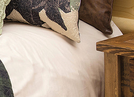 BLACK FOREST DECOR Black Bear Log Cabin Quilt Bed Set - Queen 90" Wx90 L