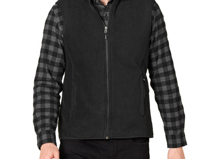 Amazon Essentials Men's Full-Zip Polar Fleece Insulated Vest (Available in Big & Tall), Black, Medium
