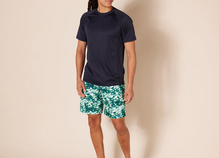 Amazon Essentials Men's Slim-Fit Short-Sleeve Quick-Dry UPF 50 Swim Tee, Breathable Stretchable Fabric, Raglan Seams, Dark Navy, XX-Large