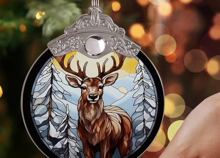 Deer Ornaments for Christmas Tree - Jocidea Deer Christmas Ornament - Beautiful Deer Ornament Gift - Holiday Keepsake - Deer Stocking Stuffer - Deer Gift