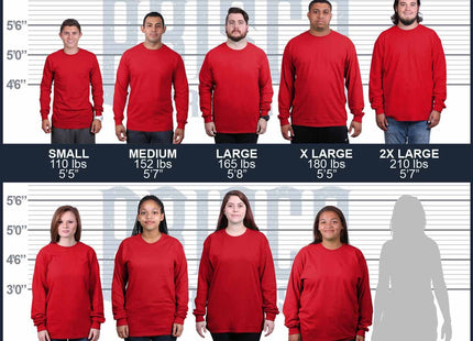 Maine Simple Traditional Classic Long Sleeve Tshirt Men Women Red