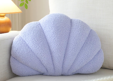 Mepherl Lavender Seashell Throw Pillows,13 Inch Shell Shaped Pillows Decorative Throw Pillow,Soft Seashell Plush Pillow Cushion for Bed Couch Living Room Home Decor