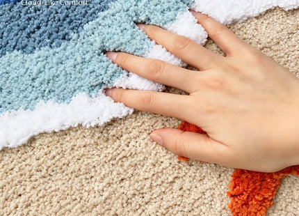 WENBOER Beach Bath Mat, Coastal Bathroom Rug, Soft Microfiber, 16x24 Inch