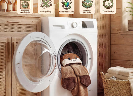 Mewaii Otter Gifts, Wearable Blanket Hoodie, Soft Flannel Otter Blanket