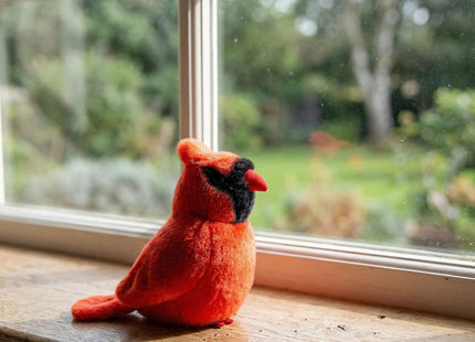 Frankiezhou Home Red Cardinal Bird Plush Toy - Realistic Northern Cardinal Stuffed Animals 6inch, Soft Plush Cardinal Animal Dolls, Cute Little Red Cardinal Plush for Your Friends
