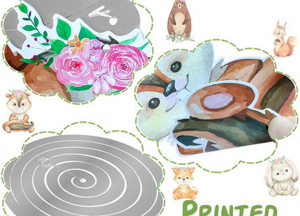 Woodland Party Decorations 20pcs Woodland Animals Hanging Swirls Forest Animals Foil Ceiling Decorations for Woodland Theme Birthday Party Baby Shower Supplies