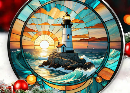 Lighthouse Christmas Ornaments - Coastal Lighthouse Gifts for Lovers - 2024 Keepsake Home Holiday Present Ideas