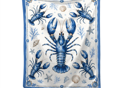 Luxvio Lobster Blanket, Coastal Blue Lobster Throw Blanket Gifts 50"X40"
