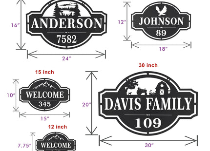 Custom Moose Metal Address Sign - Personalized Wildlife House Number Plaque, Northern Cabin Decor, Durable Steel, 12-30 in, Home on the Range (12 inch)