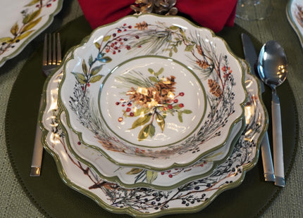 Certified International Winter Forest 12 Pc Dinnerware Set, Service for 4