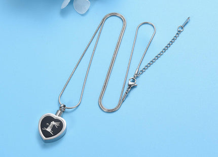 Oinsi Lighthouse Heart Cremation Necklace For Ashes For Men Keepsake Memorial Urn Pendant Jewelry (Silver Tone)