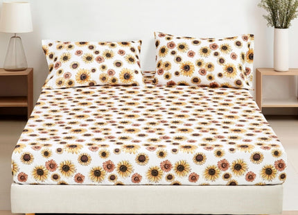 Virah Bella 4-Piece King-Size Printed Microfiber Bed Sheet Set - Woodland Bear - Grey