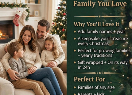 Personalized Family of 5 Ornament 2026, Bears in a Canoe