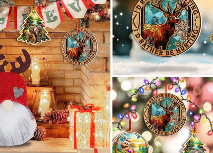 Deer Christmas Ornament - Hunting Decor for Home - Gifts for Men, Boys, Hunters