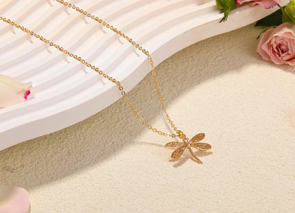 RZKING Golden Dragonfly Necklace Inspirational Gifts for Women (Dragonfly)
