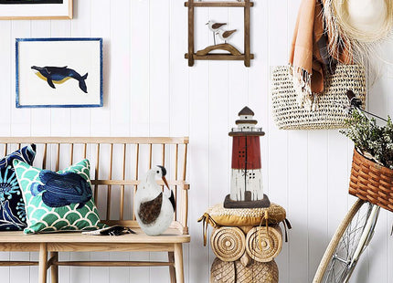 Wood Seabird Beach Wall Hanging Decor Rustic Ocean Seagull Ornaments
