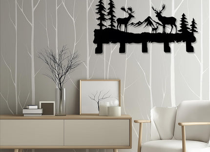 ZORISE Metal Deer Hooks - Moose Design Wall Art Decor and Key Hanger, Clothes, Hat, and Backpack Rack, Home Decor for Entryway, Hallway, Office, Kitchen, and Living Room
