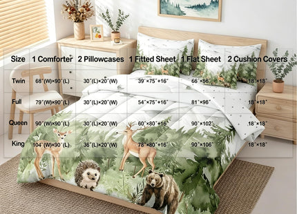 Erosebridal Giant Mountain Forest 7 Piece Bedding Set Full Animal Comforter