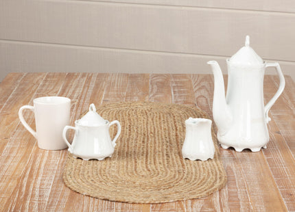 VHC Brands Coastal Farmhouse Jute Table Runner, Natural, 13x36