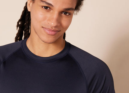 Amazon Essentials Men's Slim-Fit Short-Sleeve Quick-Dry UPF 50 Swim Tee, Breathable Stretchable Fabric, Raglan Seams, Dark Navy, XX-Large