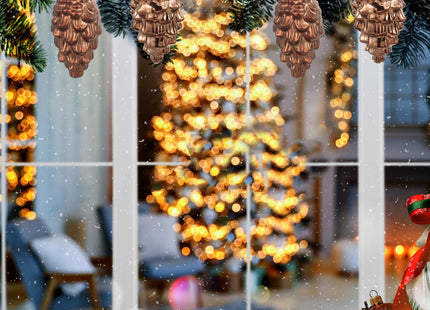 ABOOFAN 8 Pcs Christmas Pinecone Ornament Fall Hanging Pine Cone Ornament Shatterproof Pinecone Ball for Xmas Tree Fall Thanksgiving Day Decoration