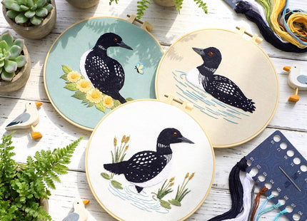 Mindsoft 3 Set Needlepoint Kit for Beginners with Hoop,Loon
