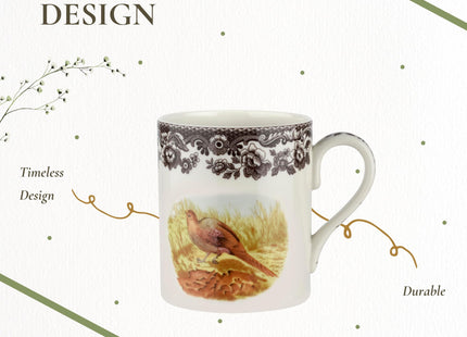 Spode – Woodland – Pheasant Mug – 16 Oz - Brown/White