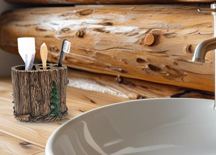 Woodland Bears Around the Tree Toothbrush Holder