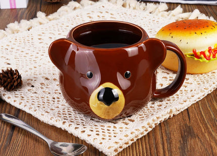 ToCooTo Bear Mug, Cute Ceramic Coffee Mug, 14 oz