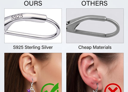 Hummingbird Earrings for Women Sterling Silver Purple Hummingbird Dangle Earrings Sterling Silver Memorial Cute Bird Flower Jewelry Mothers Day Gifts