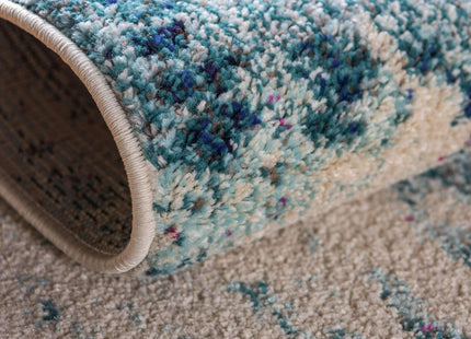 Unique Loom Positano Collection Coastal Modern Coral Lobster Shells Light Blue Area Rug (9' x 12')