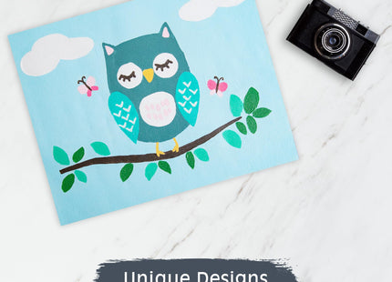 Pink Picasso Kits Olivia Owl Kids Paint by Numbers Kit, 8x10 Owl Art