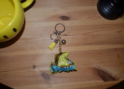 Sailboat Keychain for Women Bling Backpack Keyrings Sailors Key Fob Sailing Purse Charm