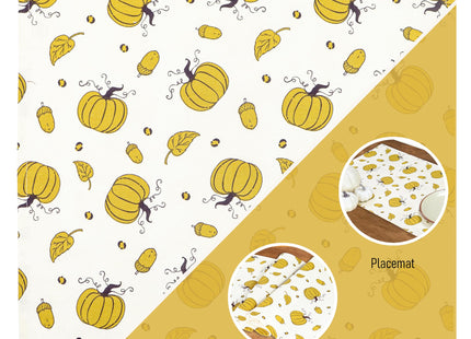 PurpleEssences Pumpkin Cloth Napkins, 18x18 in - Acorn