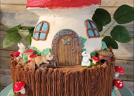 JeVenis Mushroom Woodland Cake Decoration Woodland Animals Cake Decoration