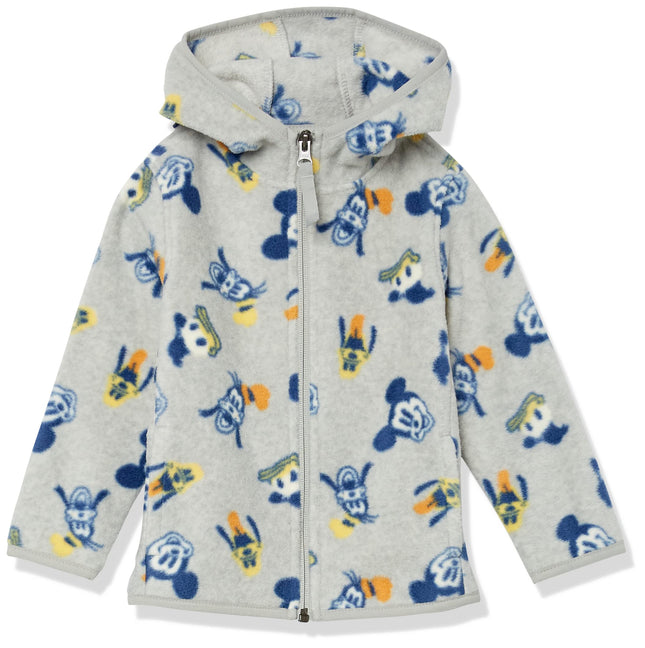 Amazon Essentials Disney | Marvel | Star Wars Boys' Polar Fleece Full-Zip Hooded Outerwear Jacket, Mickey and Friends, XX-Large