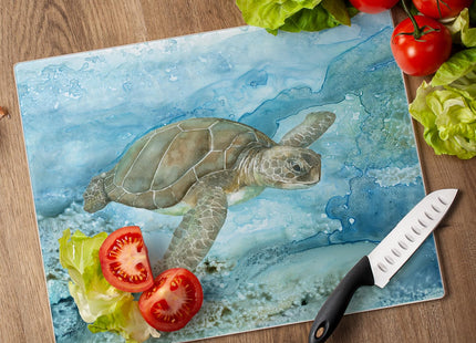 CounterArt Sea Turtle Sealife 3mm Tempered Glass Cutting Board