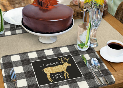 CounterArt Lodge Life Reversible Easy Care Placemat 4 Pack